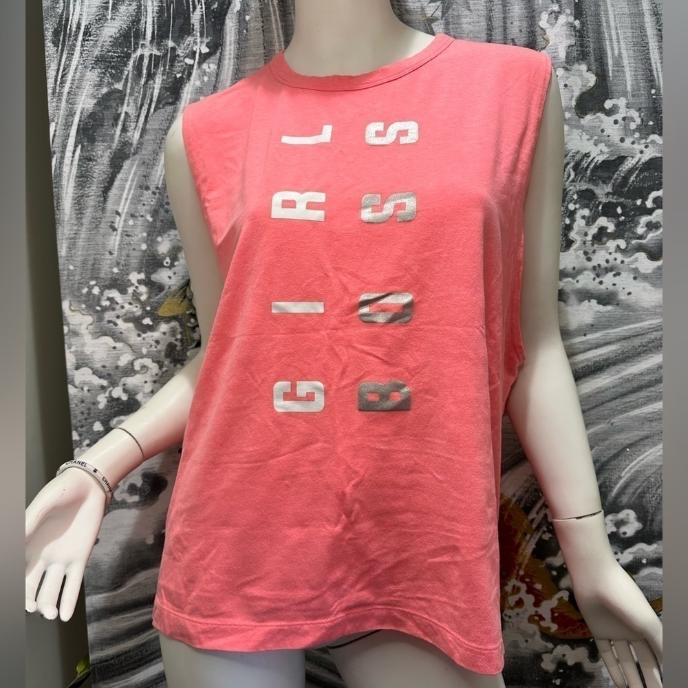WOMEN’S UNDER ARMOUR GIRL BOSS NEON PINK MUSCLE TEE TANK TOP XL